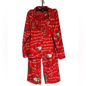 POTTERY BARN TEEN DR SEUSS CHRISTMAS PAJAMA SET SIZE SMALL